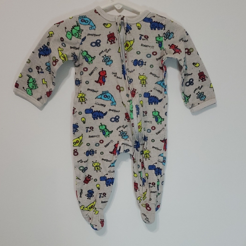 Stylish Gray and Red Footies One Piece
